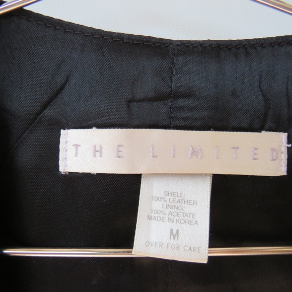 Vintage The Limited Black Leather Vest Size Medium - Picture 10 of 15